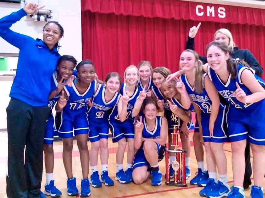 Chelsea Middle School girls basketball team 2014 Southern League Girls Conference Champion