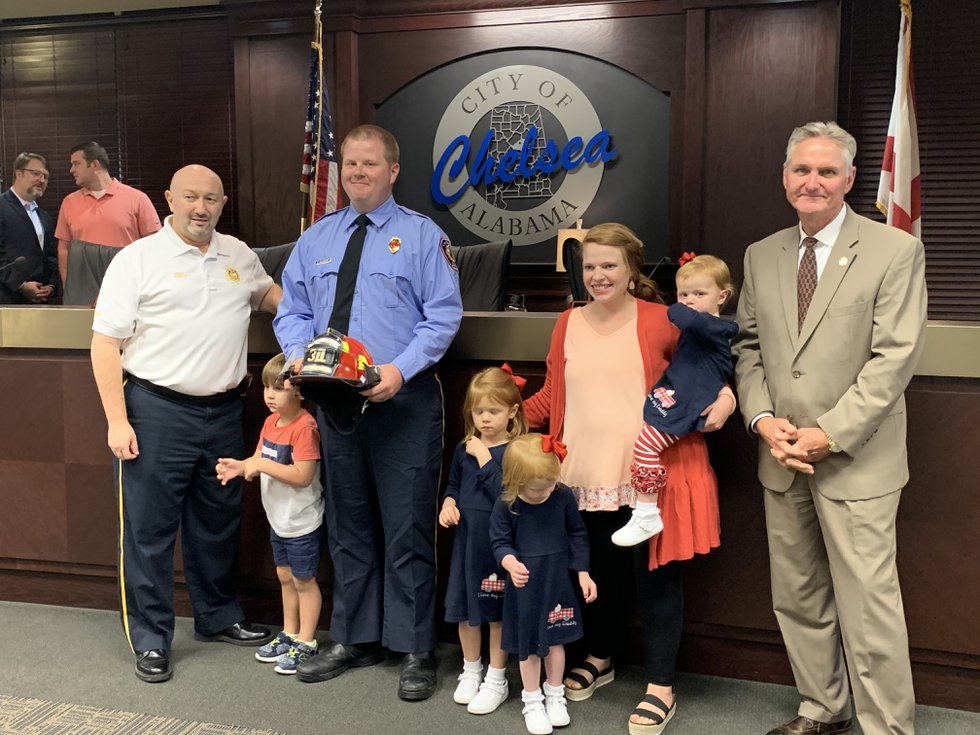 Billy Ricketts with the Chelsea Fire Department is promoted to Lieutenant
