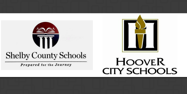 Shelby County and Hoover school system logos