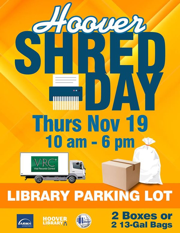 Hoover Shred Day 2015 poster
