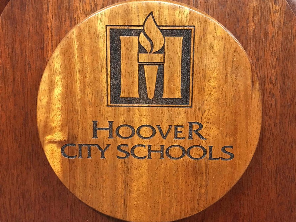Hoover City Schools wooden logo